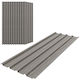 Outsunny Υλικό Περίφραξης Κήπου από Ατσάλι 129x45x45εκ. 12τμχ Γκρι