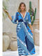 Καλοκαιρινό Maxi Φόρεμα Camargue Blue
