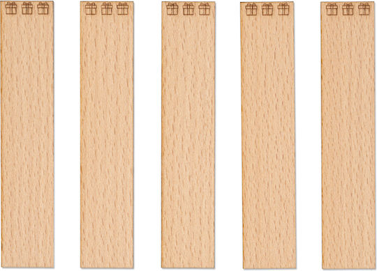 Wooden Wicks Engraving Gifts 100x20x1 Mm 5 Pieces