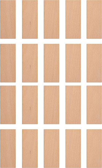 Fitiluri Din Lemn Pentru Lumânări 75x30x1 Mm 20 Bucăți