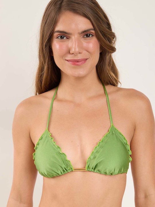 Bikini Triangle Frufru Green