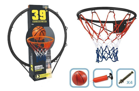 Blue Toys Παιδική Μπασκέτα Εξωτερικού χώρου Τοίχου με Μπάλα