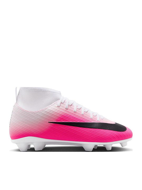 Kids Soccer Cleats with Molded Outsole Fuchsia
