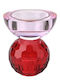 Candle Holder Suitable for Tealights Crystal in Red Color