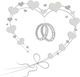 Wedding Napkins Silver Rings 33x33 Cm 1 Pack
