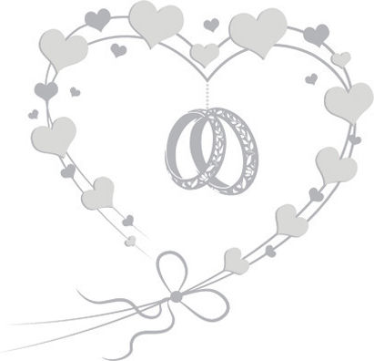 Wedding Napkins Silver Rings 33x33 Cm 1 Pack