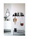 SteweHome Metal Wall Hanger 6 Hooks Black 55x24x24cm