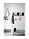 SteweHome Metal Wall Hanger 8 Hooks Black 55x18x18cm