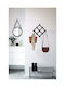 SteweHome Metal Wall Hanger 3 Hooks White 30x30cm