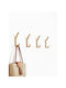 SteweHome Wooden Wall Hanger Brown 6x16x16cm 4 Pieces
