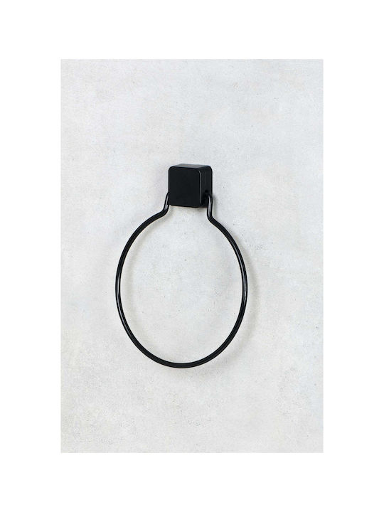 SteweHome Single Bathroom Ring with Screws Inox Grey