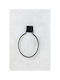 SteweHome Single Bathroom Ring with Screws Inox Grey