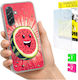 Samsung Galaxy A36 A56 Foto Handyhülle Rückseite Wassermelone Glas 9h