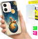 Oppo A5x Fonneo Foto Rückseitenhülle Fox + 9h Glas