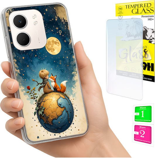 Oppo A5x Fonneo Foto Rückseitenhülle Fox + 9h Glas