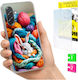 Case Samsung Galaxy A36 A56 Fonneo Photo Case Back Rabbit Glass 9h