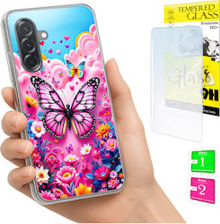 Калъф За Samsung Galaxy A36 A56 Снимка Задна Корица Пеперуда Стъкло 9h