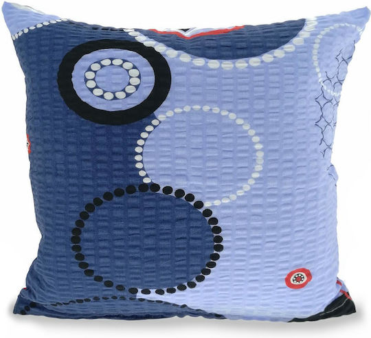 Fan Europe Διακοσμητική Μαξιλαροθήκη από 100% Βαμβάκι Blue 40x40εκ.