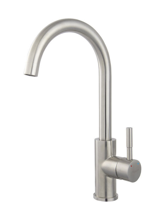 Ferro Camira Смесител За Кухня Настолен Inox Сив