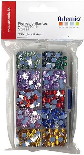 Artemio Set Dekorative Elemente Strass 6mm 750 Stück