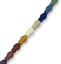 Natural Lava Fish Multi-Color Mix 15x10mm – Series 40cm