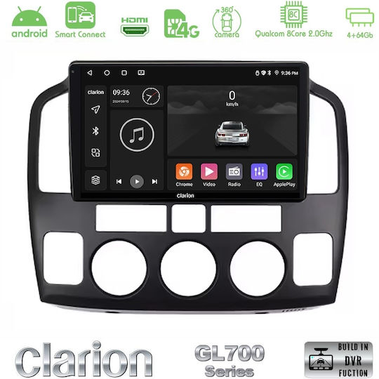 Clarion Car Audio System for Suzuki Grand Vitara 2003-2005 (Bluetooth/USB/WiFi/GPS/Apple CarPlay/Android Auto) with 9" Touch Screen