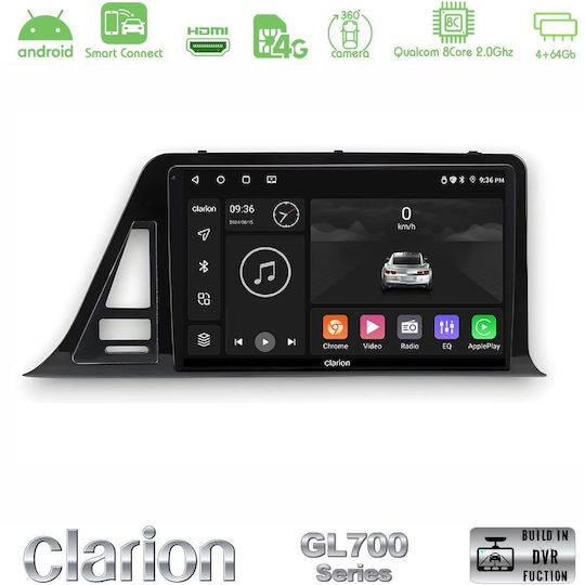 Clarion Car Audio System for Toyota C-HR Bluetooth USB WiFi GPS Apple CarPlay Android Auto with 9" Touch Screen