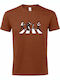 Unisex T-shirt Gorillaz On Abbey Road Terrakotta