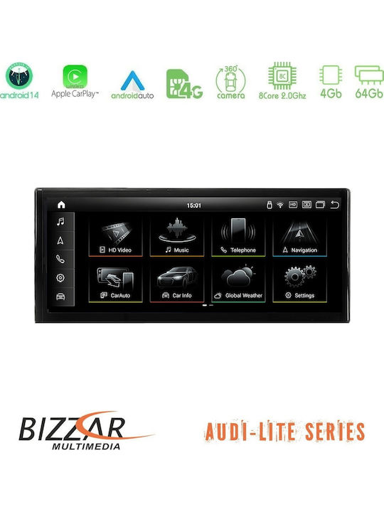 Bizzar Car Audio System for Audi Q5 2017-2019 Bluetooth USB AUX WiFi GPS Apple CarPlay Android Auto with 10.25" Touch Screen