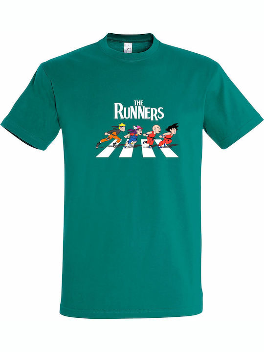 T-shirt Унисекс Runners Наруто Dragonball Аниме Манга Смарагден