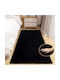 To megalo pazari Non-Slip Rug Runner Furry Black 60x180cm