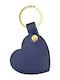 9-10 Leather Heart Keyring Savil Μπλε
