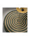 Guy Laroche Maya Round Summer Rug Made of Jute Olive Φ150cm