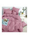 To megalo pazari Set King Size Bed Sheets with Rubber Hugger 220x240cm Rotten Apple 4 Pieces