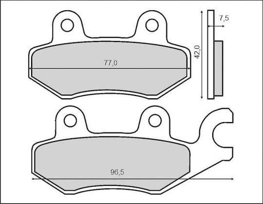 Brenta Fahrradbremsbeläge Paar Kh165 Kh215 Organisch