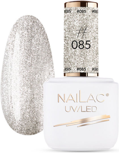 NaiLac Ημιμόνιμο Βερνίκι Νυχιών #085 με Glitter 7ml
