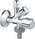 Grohe Valve Tap Angle Valve 1/2" X 3/8" X 3/4" Chrome 2 Outlets Individual Valve Each Outlet