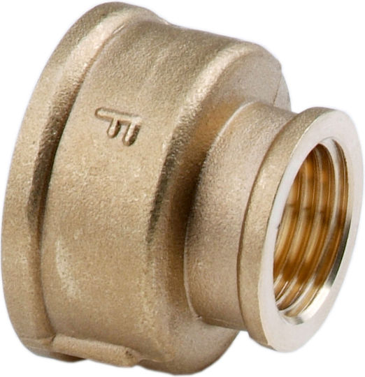 Brass Reducing Coupling 1 1/2" X 1" Yellow