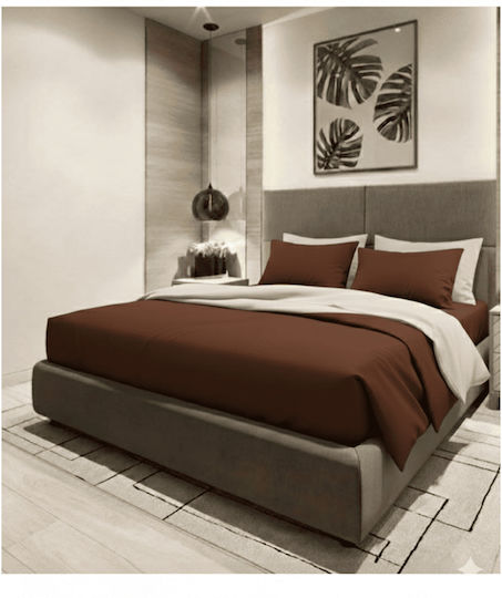 To megalo pazari Stück Bettlaken Übergröße 240x270cm Braune Beige To megalo pazari
