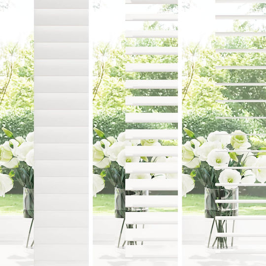 vidaXL Jalousie Sonnenschutz Hölzernes in Weißes Farbe P130xH130cm