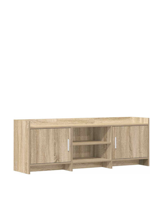 Шкаф За Телевизор От Метал И Дърво Сонома Дъб 130x33x47cm