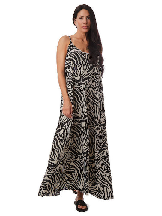Silia D Sommer Midi Damenkleid Tierdruck