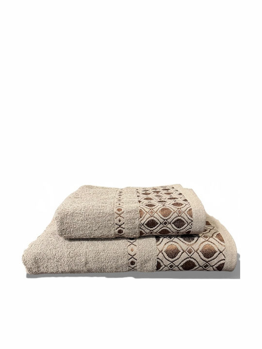 To megalo pazari Face Towel 50x90cm Mocha Weight 400gr/m²