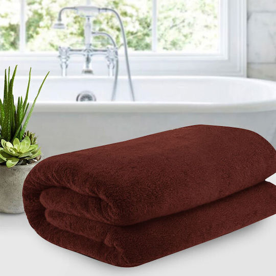 To megalo pazari Face Towel 50x100cm Dark Brick Red Weight 500gsm