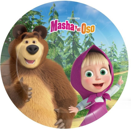 Masha & Orso 18cm Πιάτο για Party 8τμχ