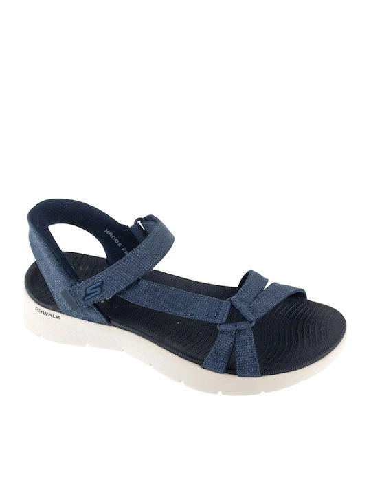 Skechers Go Walk Flex Γυναικεία Σανδάλια Navy Μπλε