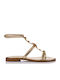 Gold Flache Sandalen Für Damen