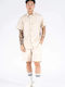 Short Sleeve Shirt in Regular Fit Beige