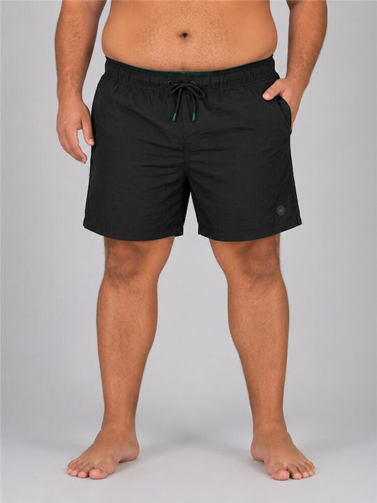 Double Herren-Bademode Kurze Hosen Schwarz