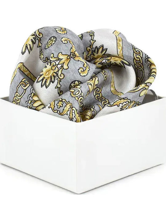 Men's Silky White Handkerchief